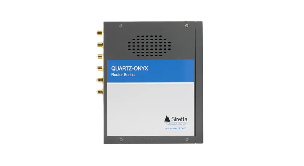 Siretta Quartz-onyx 5g Nr Gigabit Ethernet Industrial Router Range User Manual