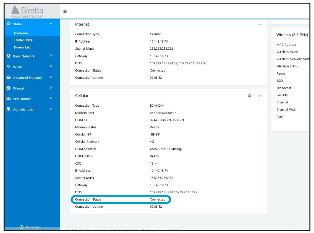 Siretta QUARTZ-ONYX 5G NR Gigabit Ethernet Industrial Router Range - Fig 15