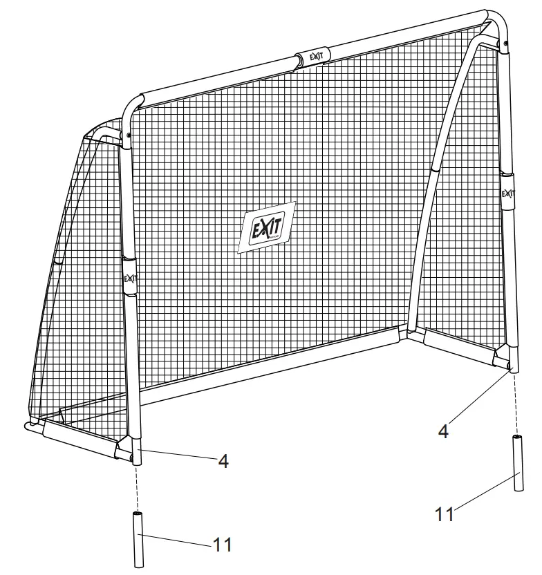 EXIT TOYS steel soccer goal 220x170cm - Bottom Corner