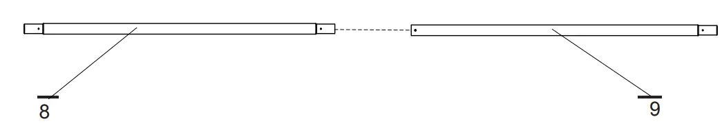 EXIT TOYS steel soccer goal 220x170cm - Bottom Cross