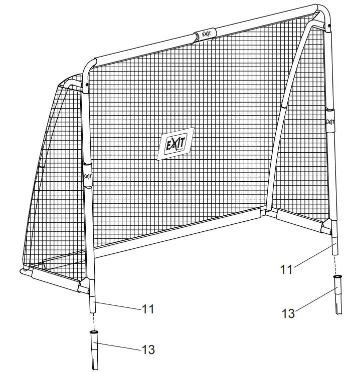 EXIT TOYS steel soccer goal 220x170cm - Ground