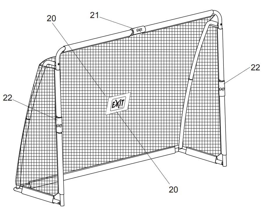 EXIT TOYS steel soccer goal 220x170cm - Net