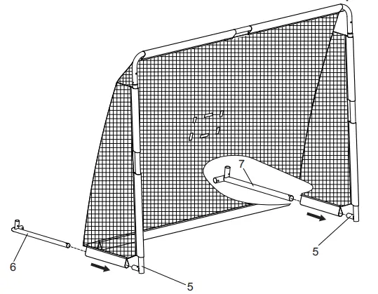 EXIT TOYS steel soccer goal 220x170cm - Right Corner