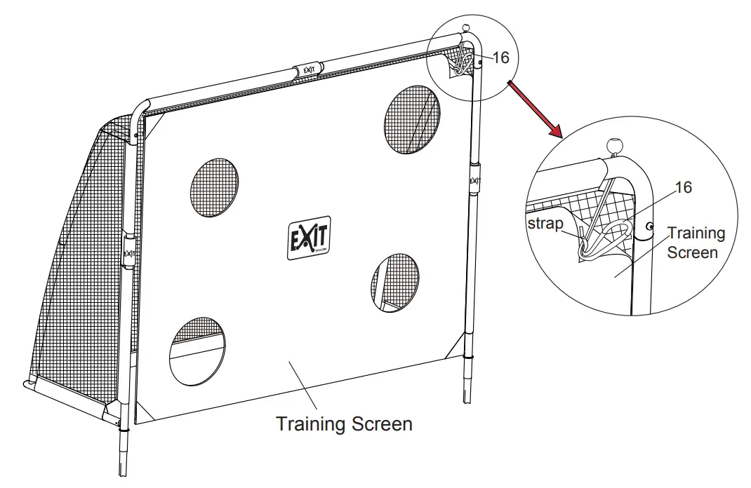 EXIT TOYS steel soccer goal 220x170cm - Training