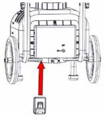 REVOLT Rechargeable Master Gardener User Manual - Insert the Revolt Battery Pack into the open dock that is situated at the bottom of the back panel of Sprayer