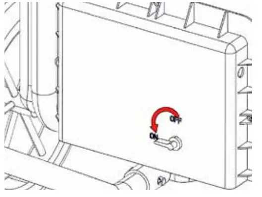 REVOLT Rechargeable Master Gardener User Manual - To convert over to broadcast spraying, turn the Back Panel Valve Switch from Off to On