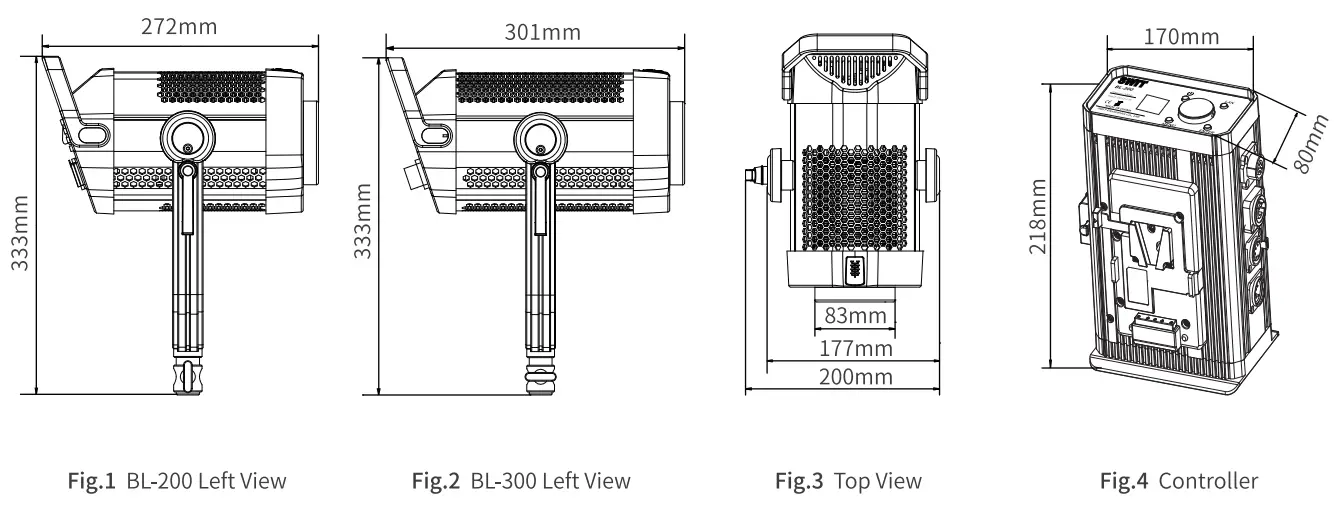 SWIT BL-200 Bowens COB LED Light-FIG2