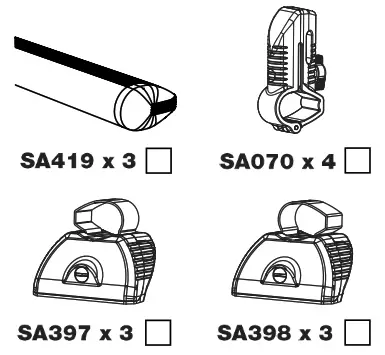 Rhino GA3PR FL KammBar Aluminium Roof Bars - Figure 2