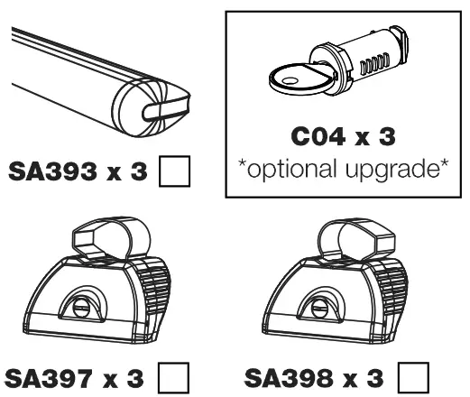 Rhino GA3PR FL KammBar Aluminium Roof Bars - Figure 3