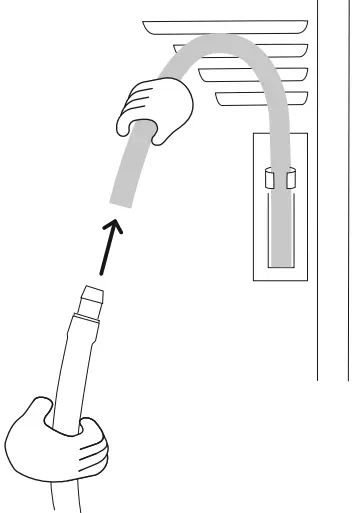 Connecting the drain hose