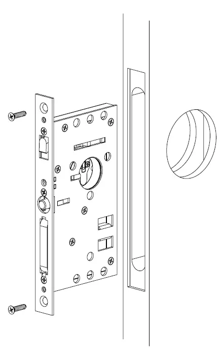 EMTEK-2184-Square-Passage-Pocket-Door-Mortise-Lock-FIG-2