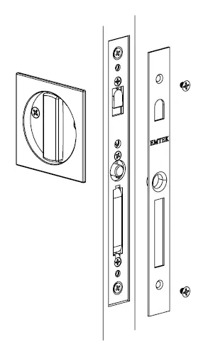 EMTEK-2184-Square-Passage-Pocket-Door-Mortise-Lock-FIG-5