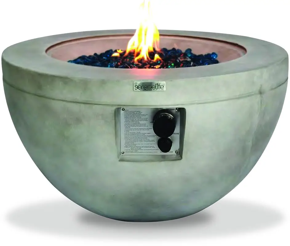serenelife SLFPBAL Propane Gas Fire Pit Table -