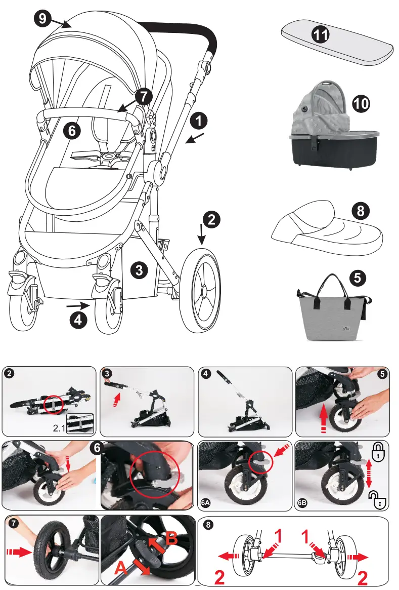 Lorelli BOSTON Baby Stroller - fig 1