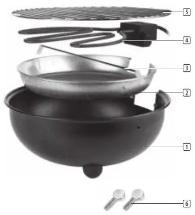 TRISTAR BQ 2880 Electric Barbecue - PARTS DESCRIPTION