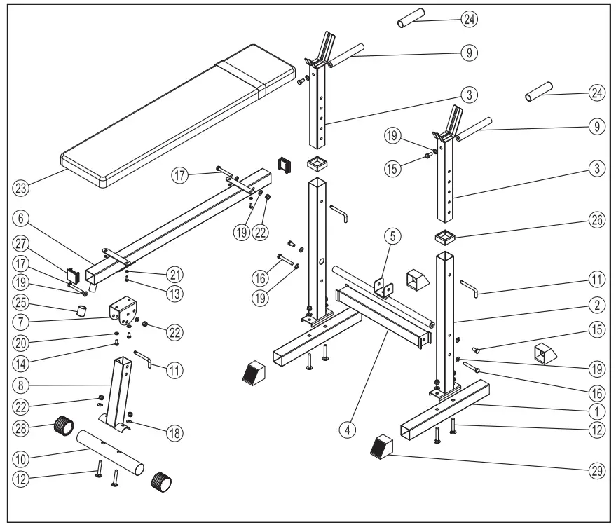TUNTURI WB20 Basic Weight Bench - Fig 12
