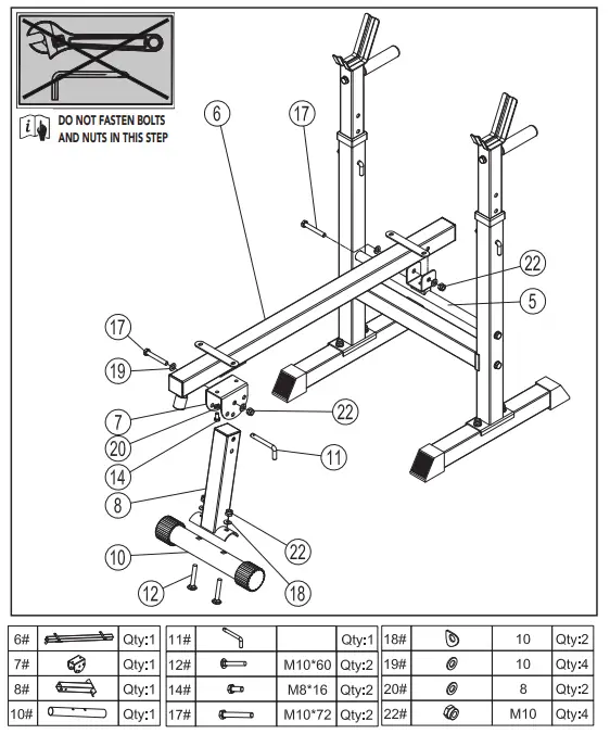 TUNTURI WB20 Basic Weight Bench - Fig 3
