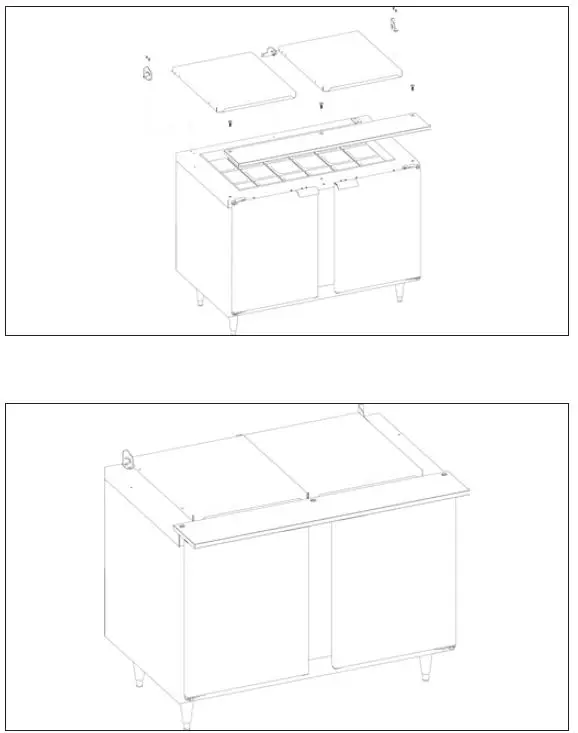 Traulsen UPT279-D-SB Stainless Steel Back Reach-In Compact Prep Table Refrigerator-4