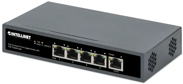 INTELLINET-PoE-Powered-5-Port-Gigabit-Switch-with-Po--Passthrought-PRODUCT