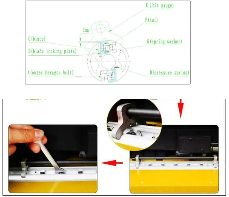 Install the knife blade 