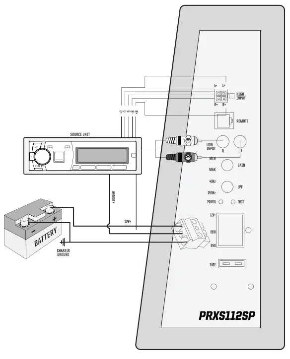 MEMPHIS PRXS112SP Single 12 Inch Bass System - Fig 1