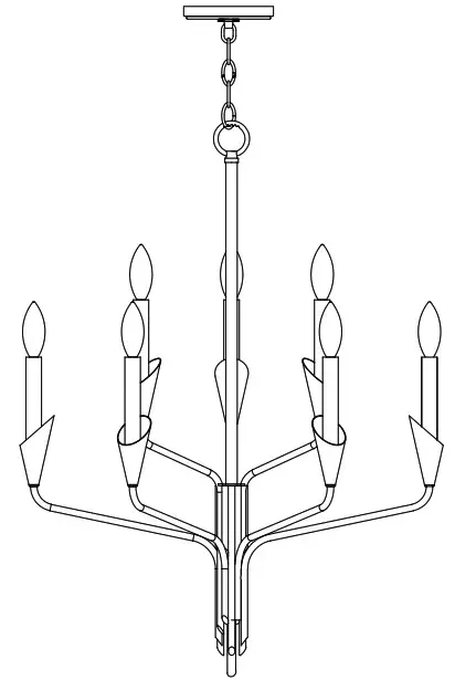 MAXIM LIGHTING 24349 Calyx 9 Light Chandelier - cover