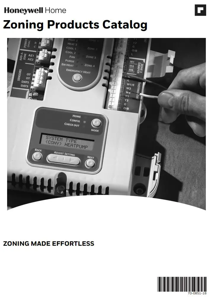 Honeywell 70-0851 12 inch TrueZone Bypass Replacement Regulator Instruction Manual
