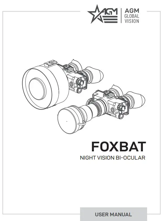 AGM FOXBAT Night Vision Bi-Ocular User Manual