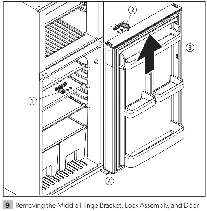 DOMETIC DMC4081 DMC Refrigerators - Middle Hinge