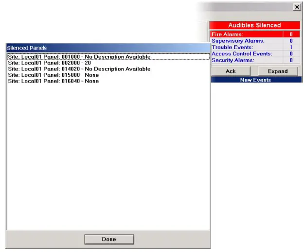 Viewing the Silenced Panels List