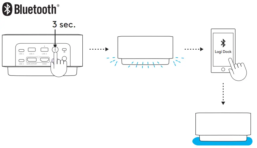 logitech Logi Dock All In One Docking Station - CONNECTING BLUETOOTH