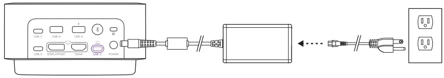 logitech Logi Dock All In One Docking Station - CONNECTING TO POWER