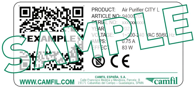 camfil CITY M CONNECT Air Purifiers - QR Code1