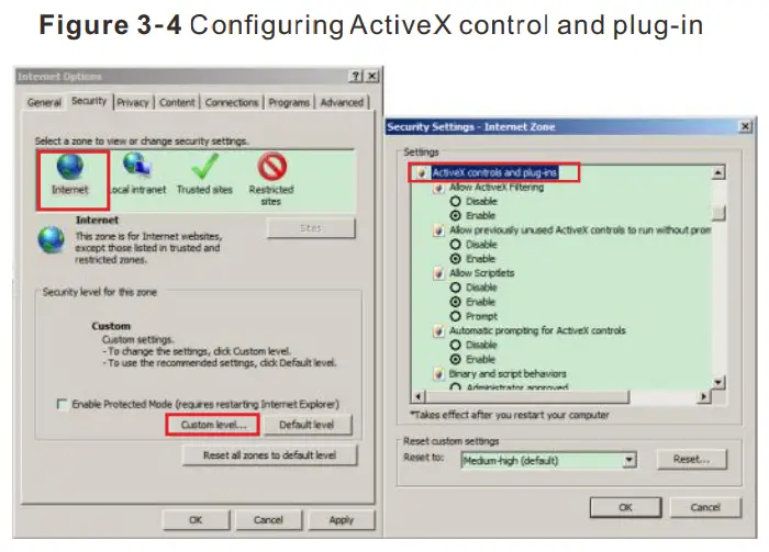 SUNELL Easy Series Network Camera - Configuring ActiveX control