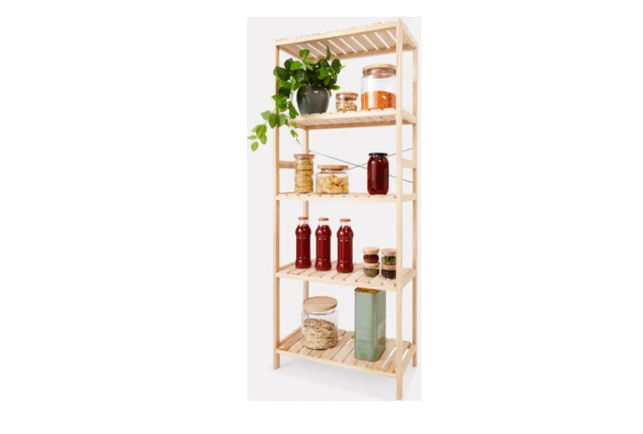 Kmart 42986195 5 Tier Wooden Shelving Set Installation Guide