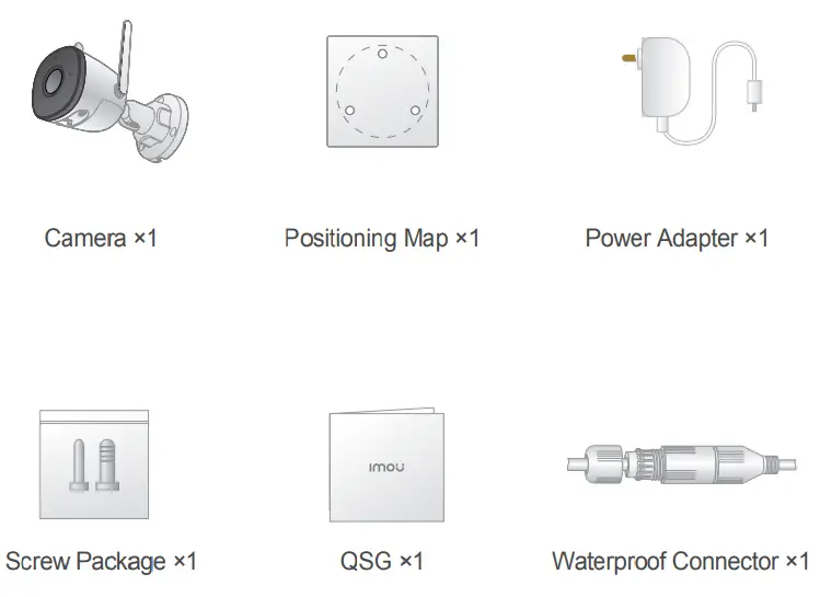 IMOU A26HS Network Camera-Packing List
