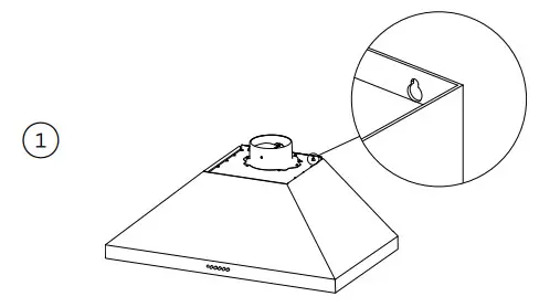 FISHER PAYKEL Wall Range Hood Chimney Pyramid - HANG1
