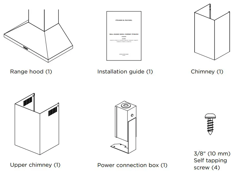 FISHER PAYKEL Wall Range Hood Chimney Pyramid - PATS