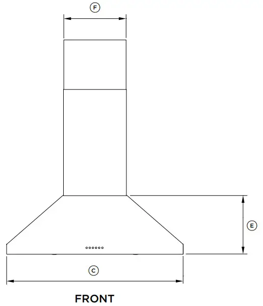 FISHER PAYKEL Wall Range Hood Chimney Pyramid - PRODUCT3
