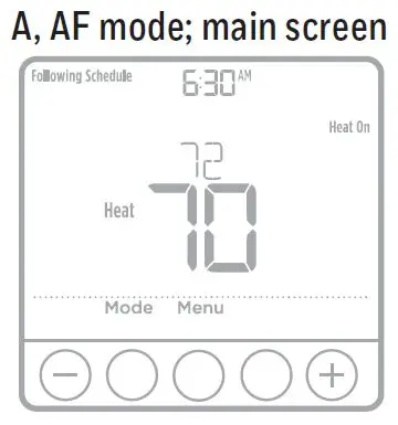 Honeywell TH6100AF2004 T6 Hydronic Programmable Thermostat fig2