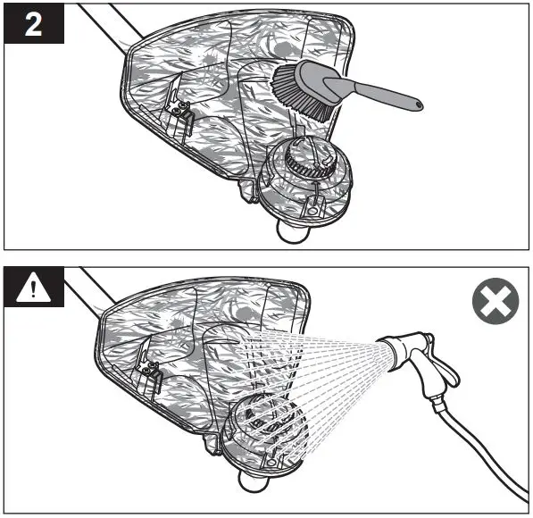 RYOBI R18LTR38 Brushless Line Trimmer Kit Instruction Manual - CLEANING THE PRODUCT