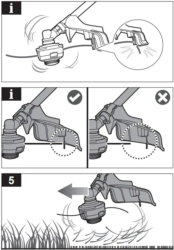 RYOBI R18LTR38 Brushless Line Trimmer Kit Instruction Manual - OPERATING THE PRODUCT