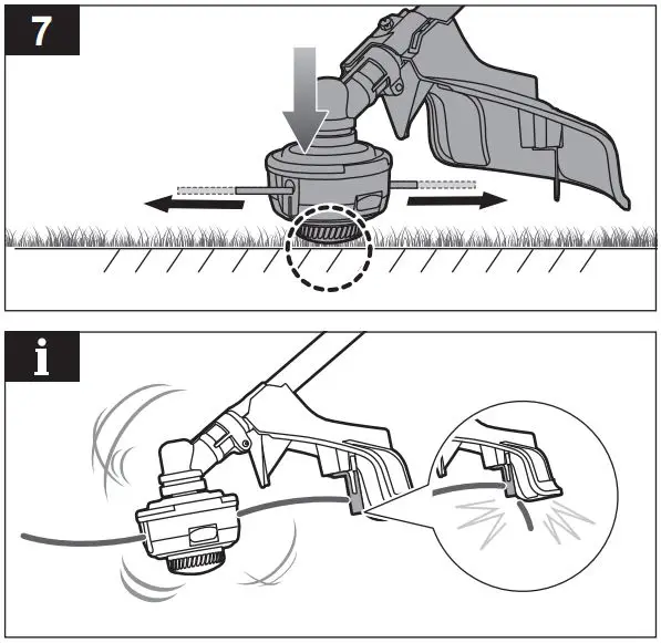 RYOBI R18LTR38 Brushless Line Trimmer Kit Instruction Manual - REPLACING THE LINE