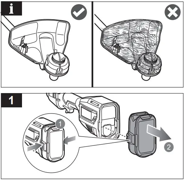 RYOBI R18LTR38 Brushless Line Trimmer Kit Instruction Manual - STORING THE PRODUCT