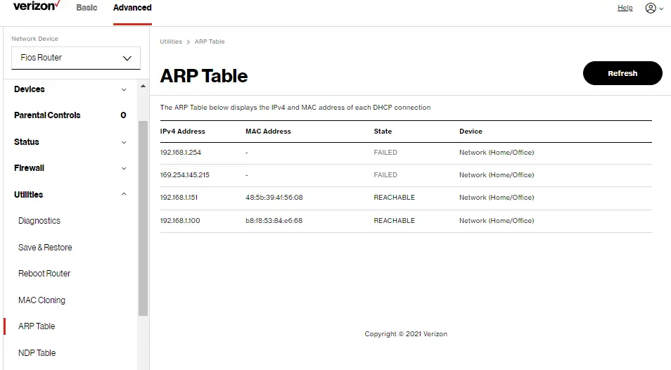 ARP Table