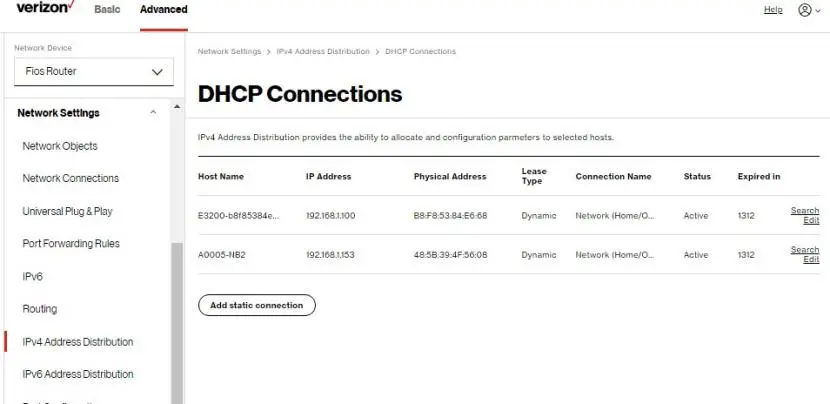 DHCP Connections