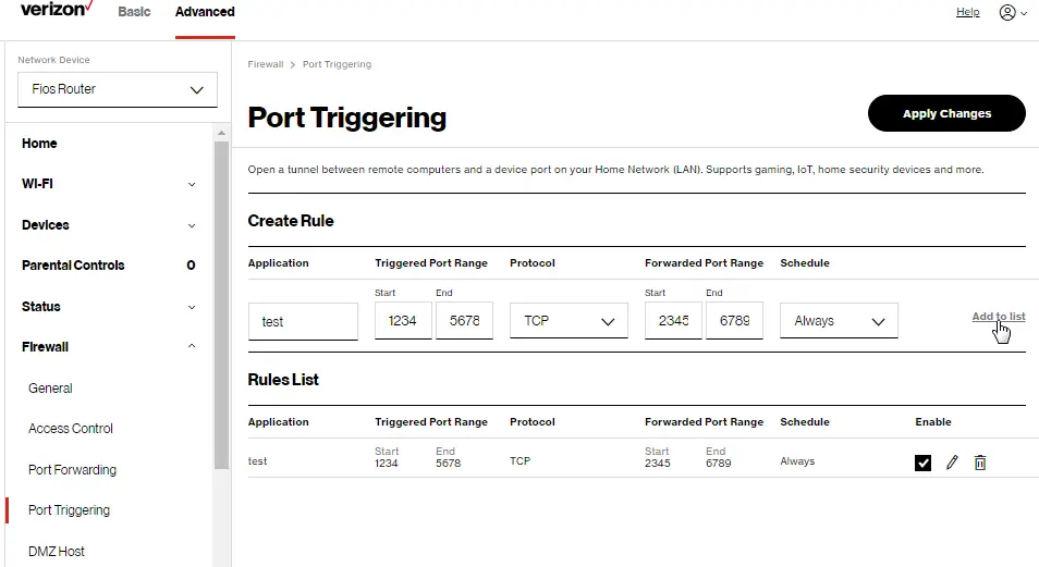 Firewall: Port Triggering