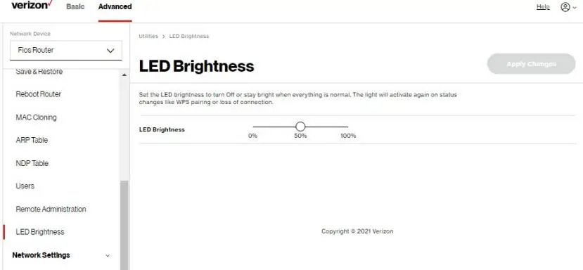 LED Brightness