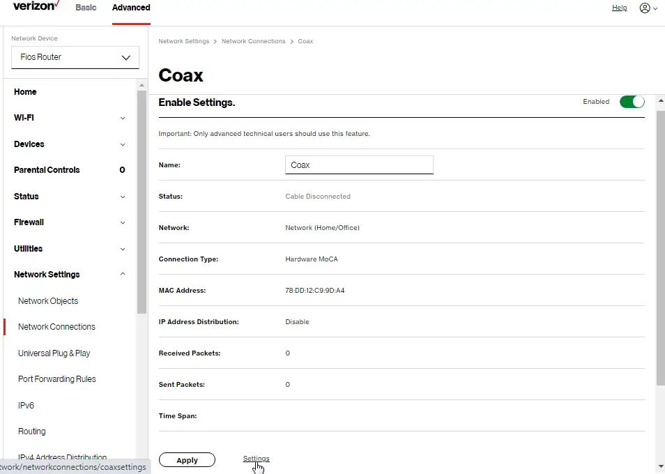 Network: Coax Properties