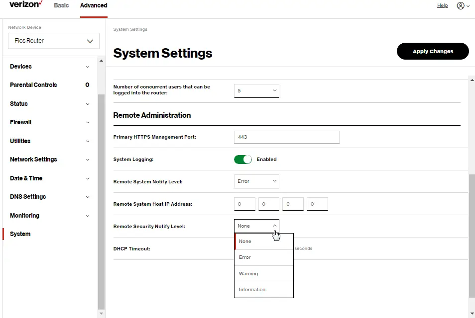System Settings (more)